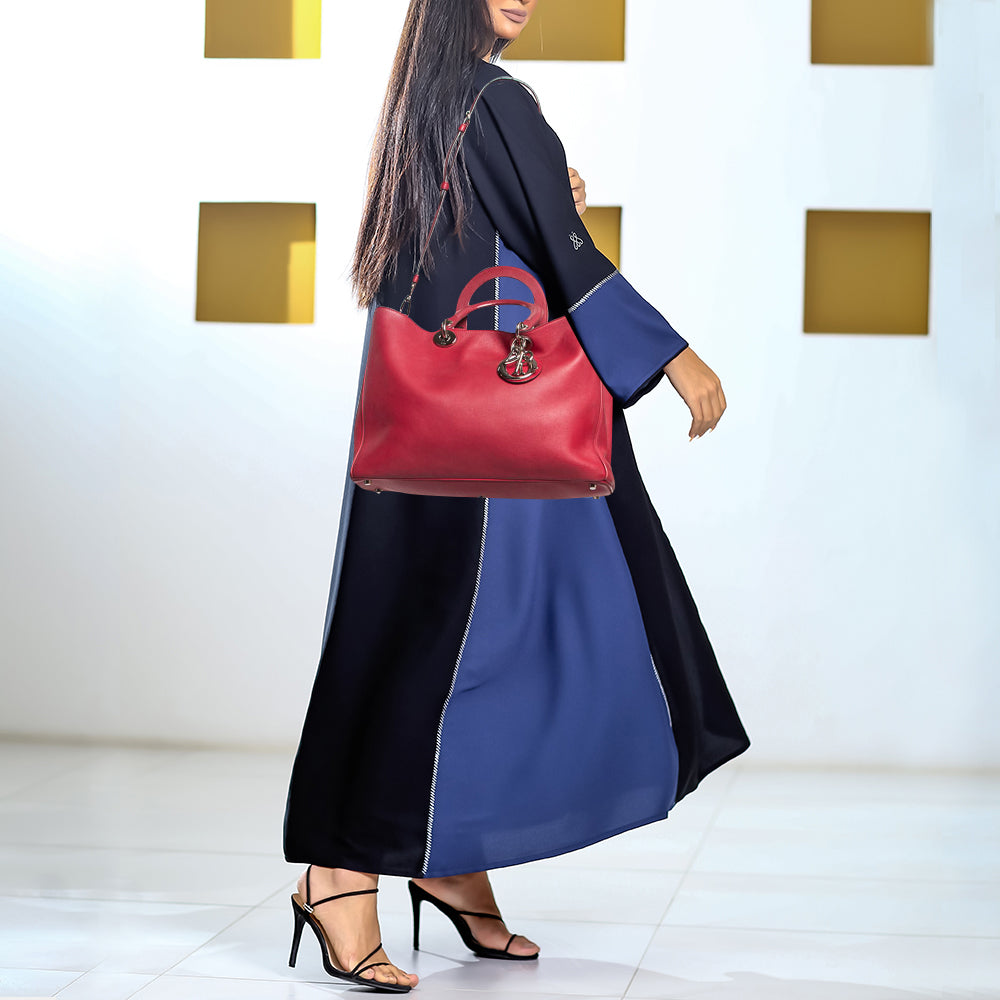 Top quality Dior Red Leather Large issimo Shopper Tote