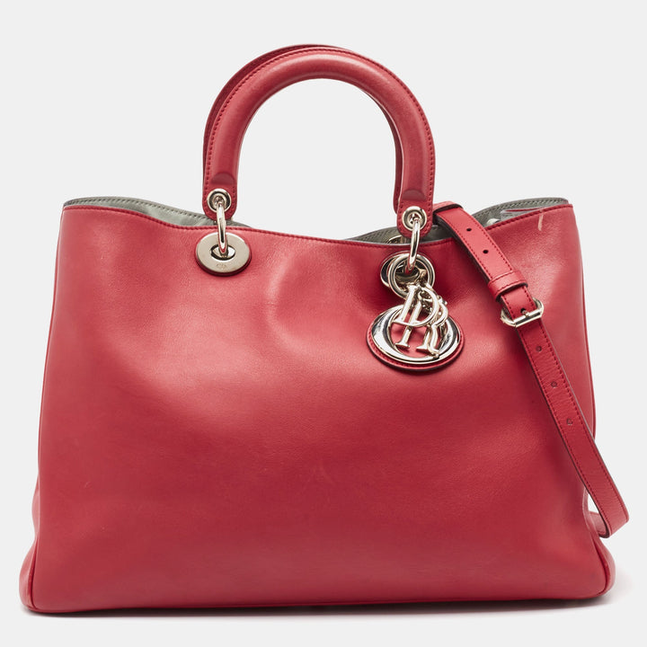 Top quality Dior Red Leather Large issimo Shopper Tote