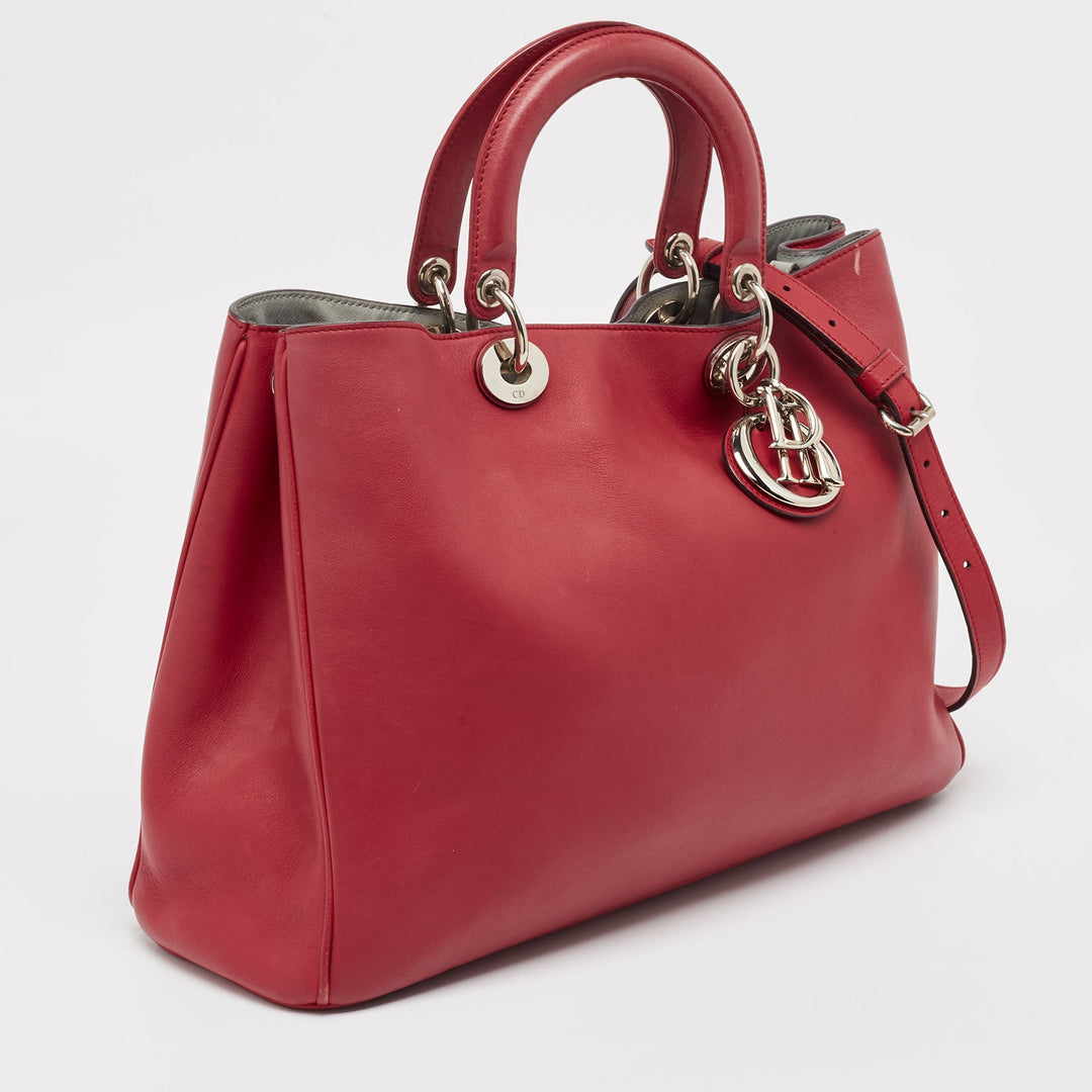 Top quality Dior Red Leather Large issimo Shopper Tote