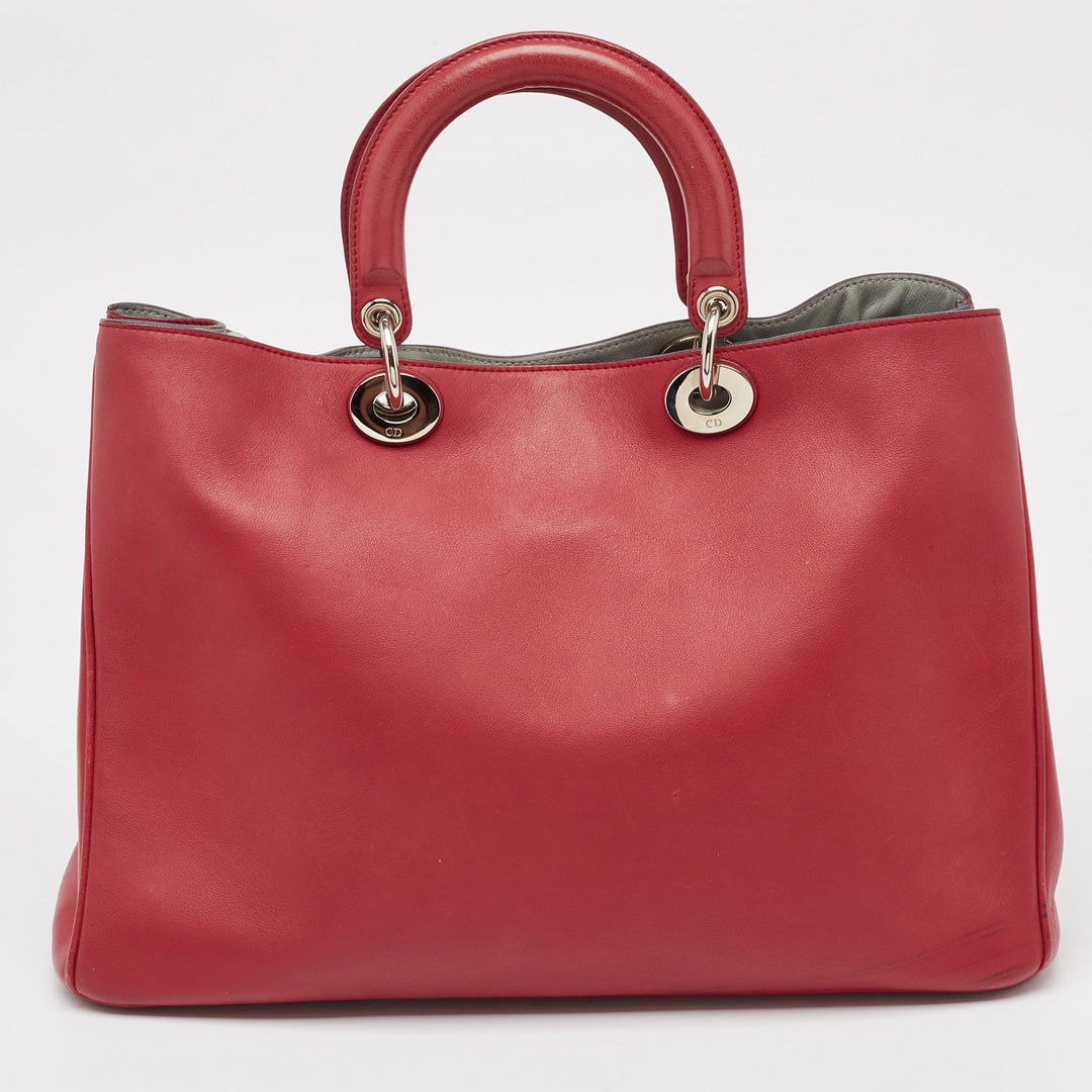 Top quality Dior Red Leather Large issimo Shopper Tote