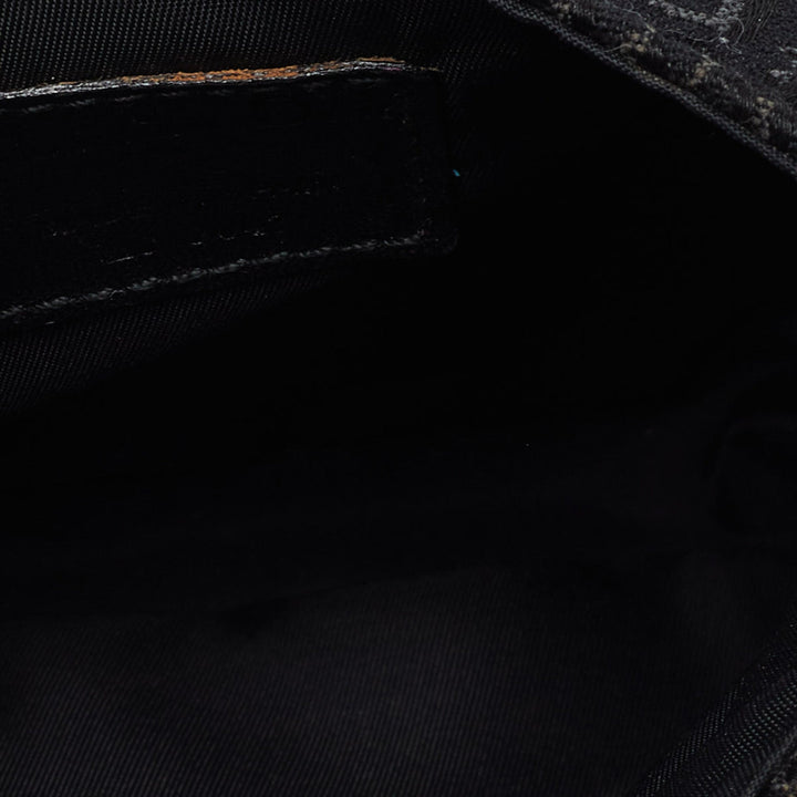Top quality Dior Black Oblique Canvas and Leather Mini Crossbody Bag