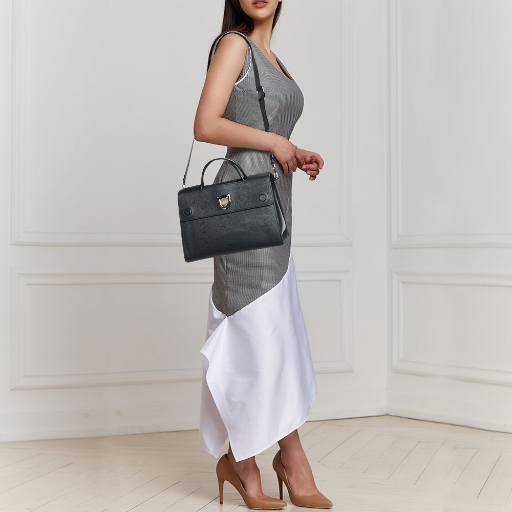 Top quality Dior Black Leather Medium ever Bag