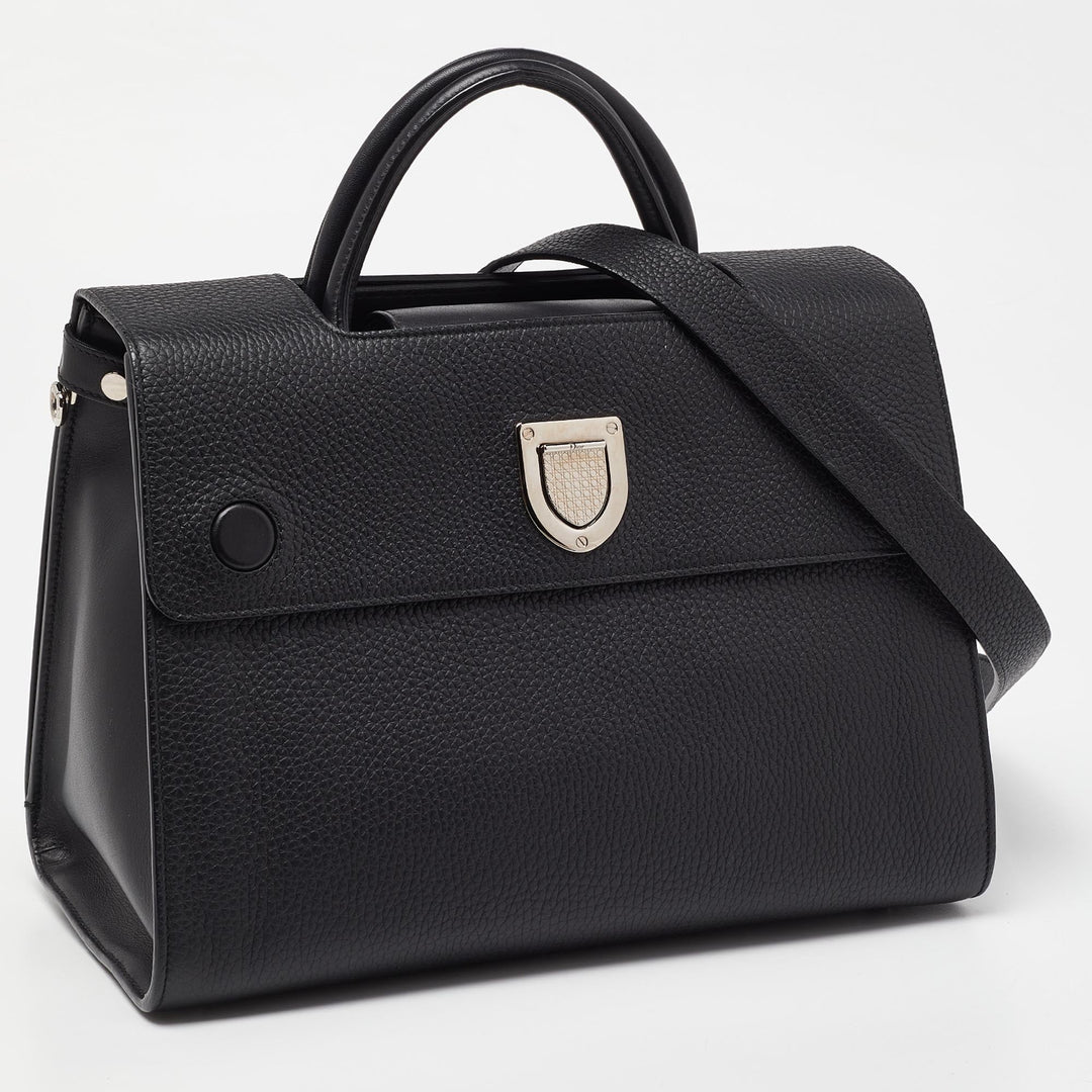 Top quality Dior Black Leather Medium ever Bag