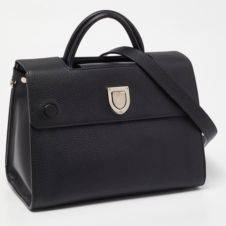 Top quality Dior Black Leather Medium ever Bag