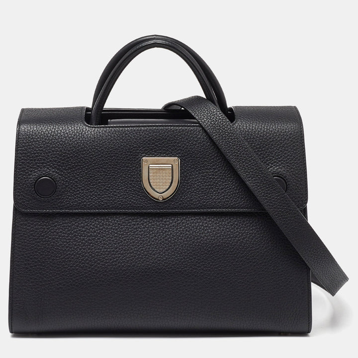 Top quality Dior Black Leather Medium ever Bag