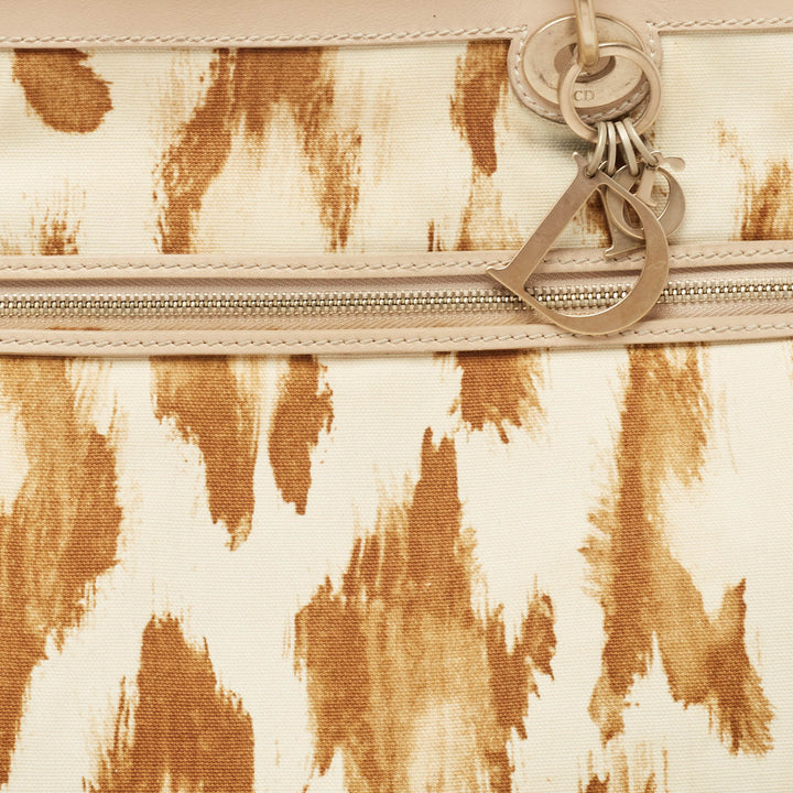Top quality Dior Beige/Brown Printed Canvas and Leather St. Tropez Tote