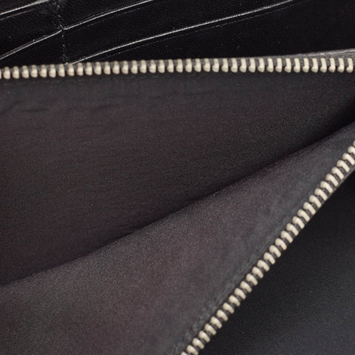Top quality Dior Black Oblique Embossed Patent Leather Continental Wallet