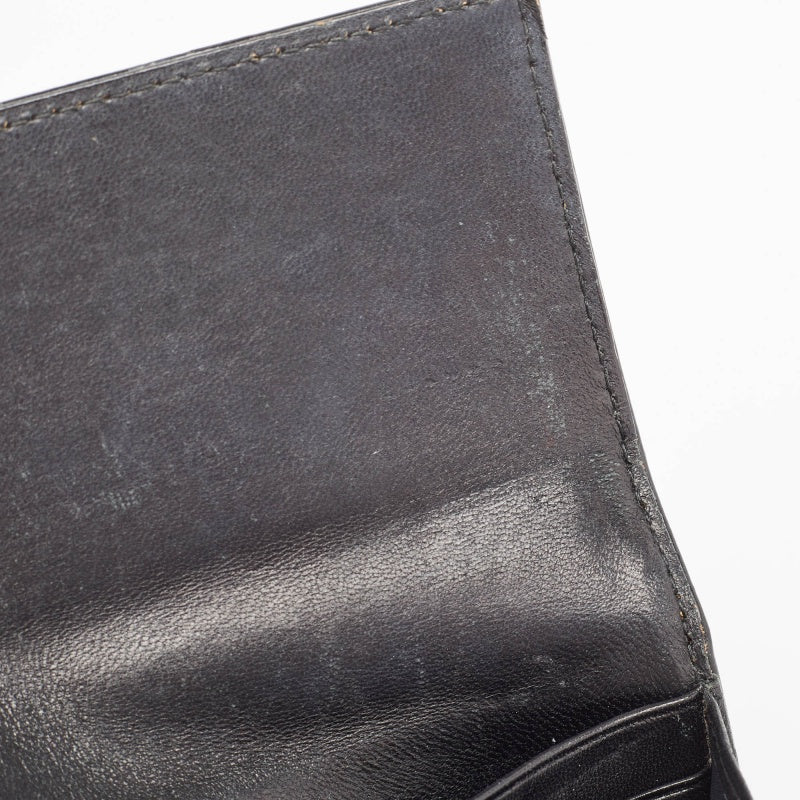 Top quality Dior Black Oblique Embossed Patent Leather Continental Wallet