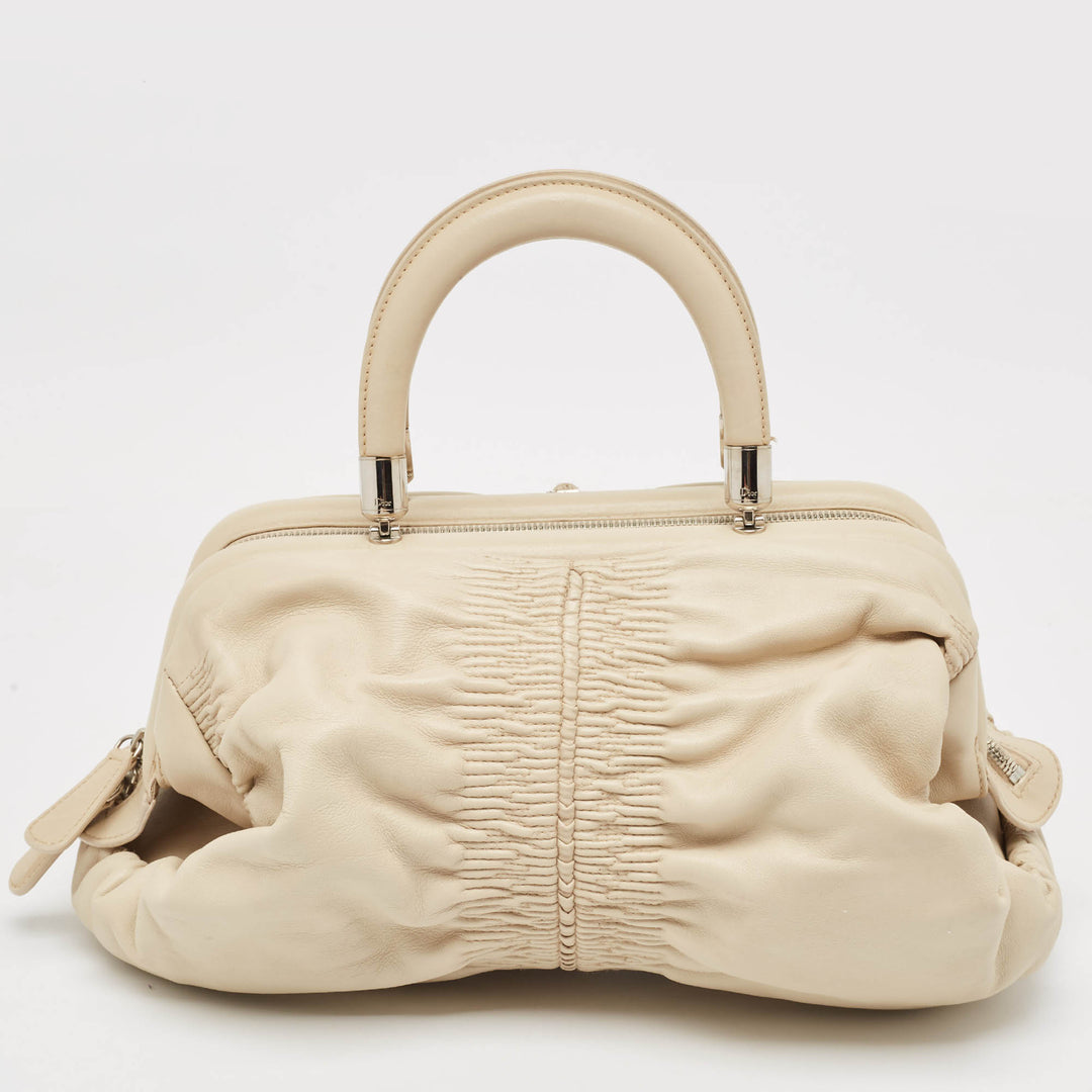 Top quality Dior Light Beige Leather Karenina East West Karenina Satchel