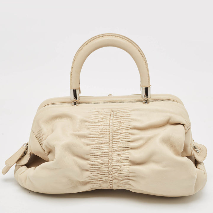 Top quality Dior Light Beige Leather Karenina East West Karenina Satchel