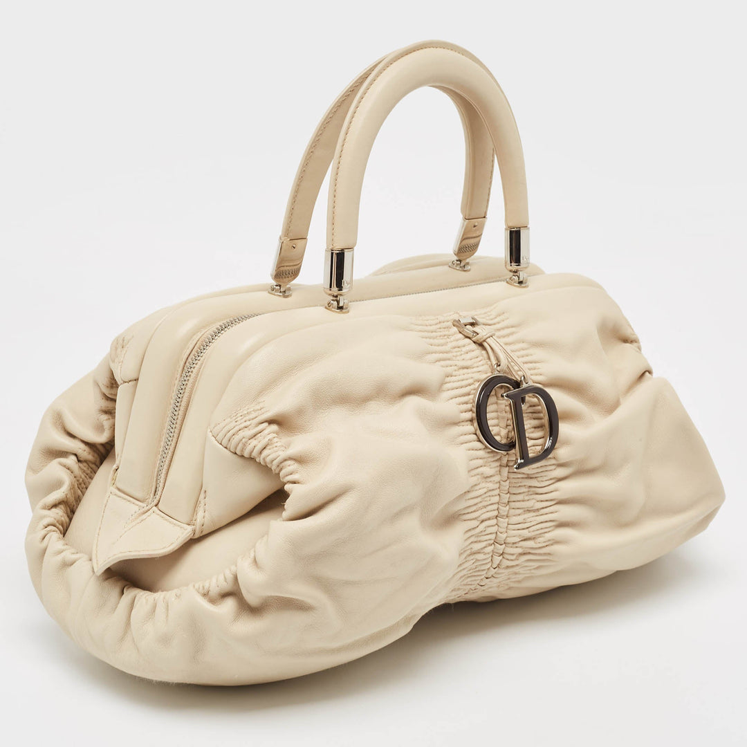 Top quality Dior Light Beige Leather Karenina East West Karenina Satchel