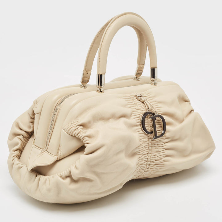 Top quality Dior Light Beige Leather Karenina East West Karenina Satchel
