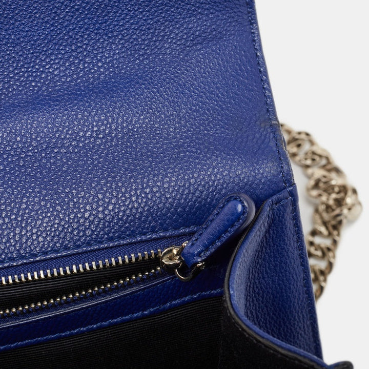 Top quality Dior Blue Leather Medium ama Shoulder Bag