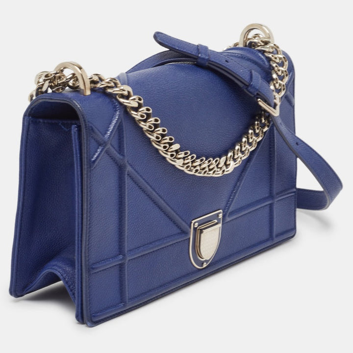 Top quality Dior Blue Leather Medium ama Shoulder Bag