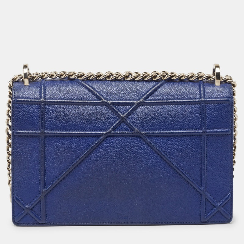 Top quality Dior Blue Leather Medium ama Shoulder Bag