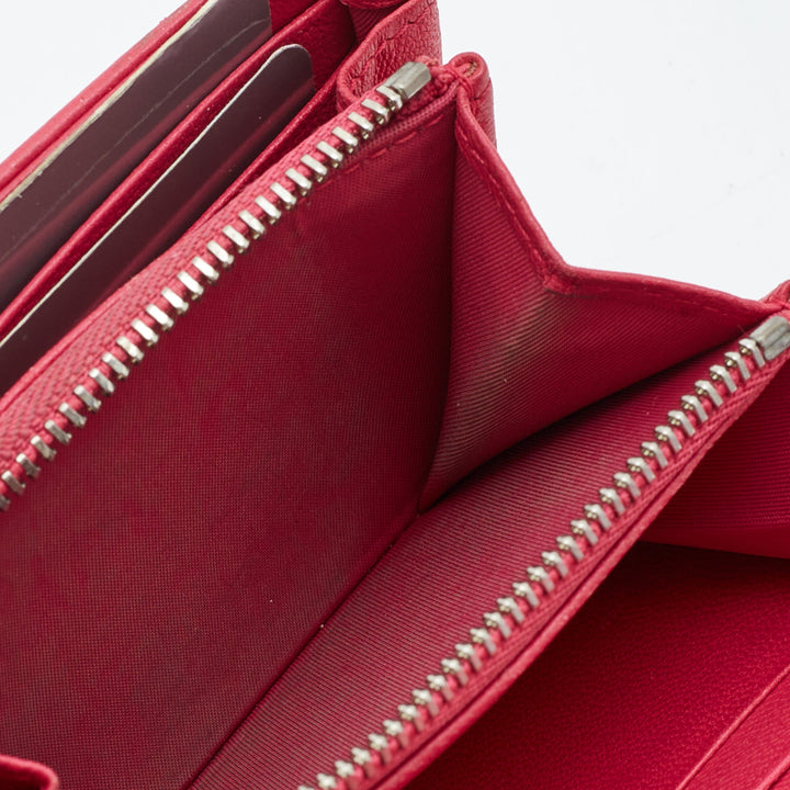 Top quality Dior Pink Leather ama Trifold Wallet
