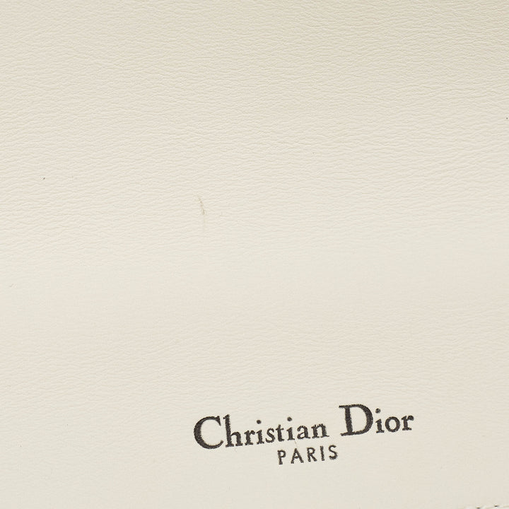 Top quality Dior White Leather Medium ama Flap Shoulder Bag