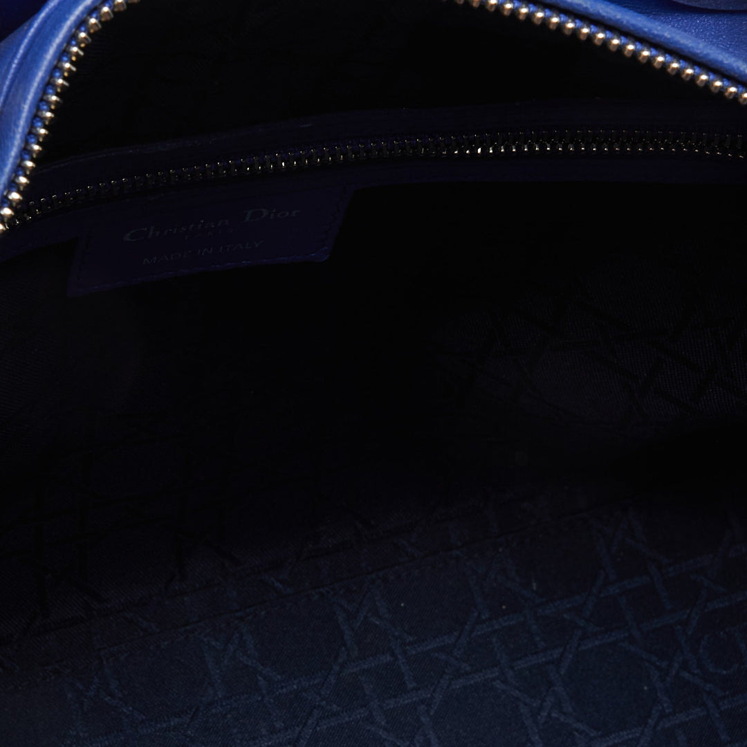 Top quality Dior Blue Cannage Leather Large Lady  Tote