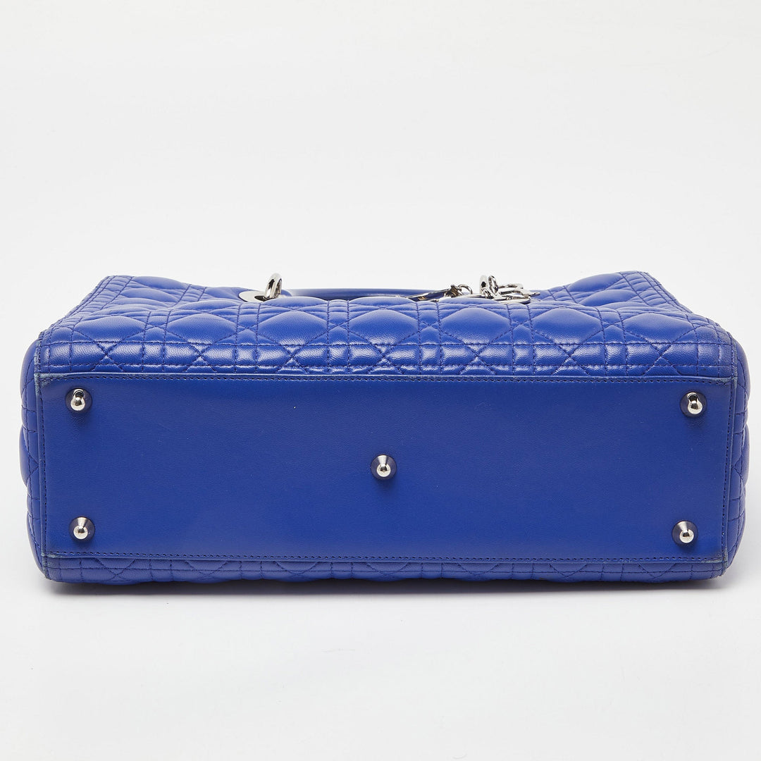 Top quality Dior Blue Cannage Leather Large Lady  Tote