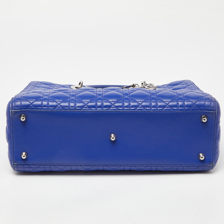 Top quality Dior Blue Cannage Leather Large Lady  Tote