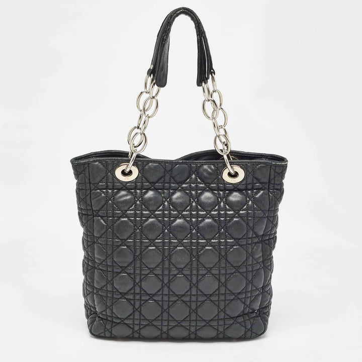 Top quality Dior Black Cannage Quilted Leather Soft Lady  Tote