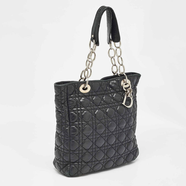 Top quality Dior Black Cannage Quilted Leather Soft Lady  Tote