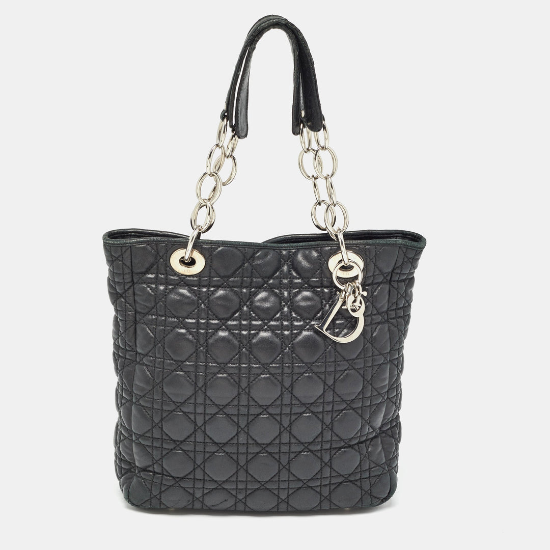 Top quality Dior Black Cannage Quilted Leather Soft Lady  Tote