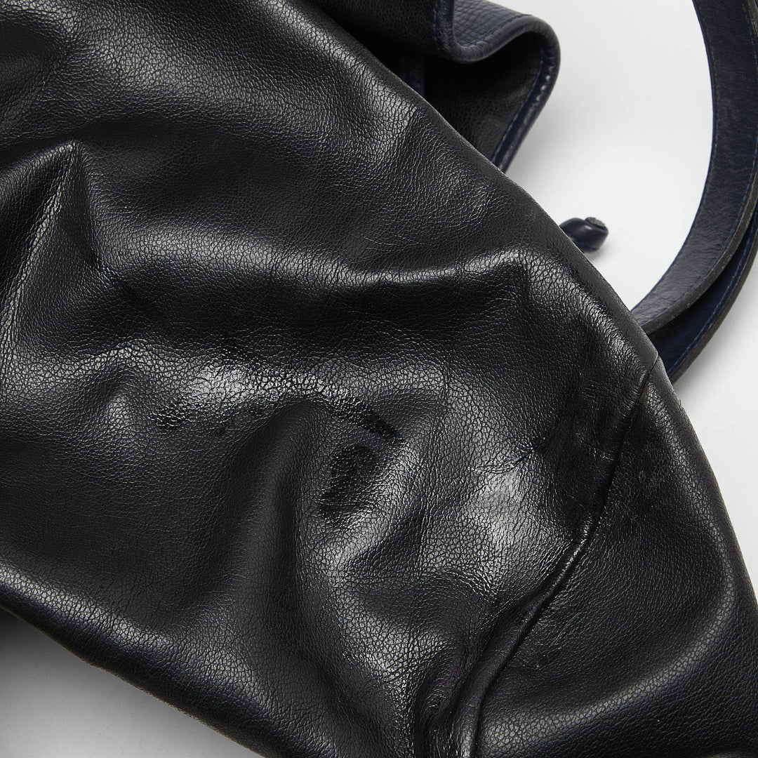 Top quality Dior Blue Leather String Bucket Bag