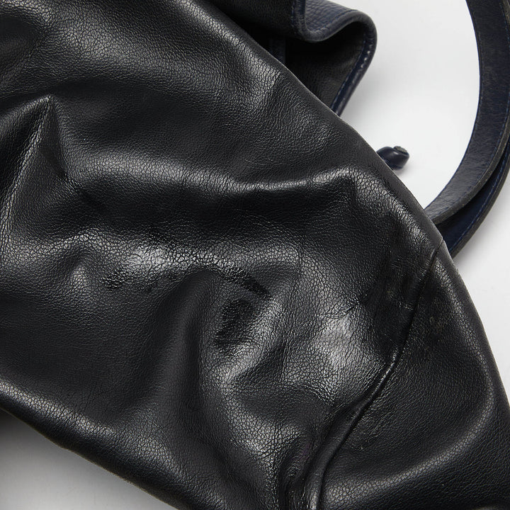 Top quality Dior Blue Leather String Bucket Bag