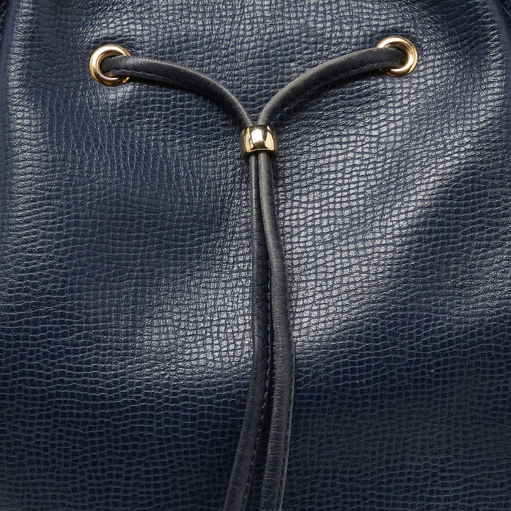 Top quality Dior Blue Leather String Bucket Bag