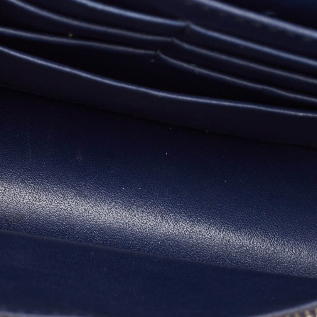Top quality Dior Dark Blue Patent Leather Miss  Promenade Wallet on Chain