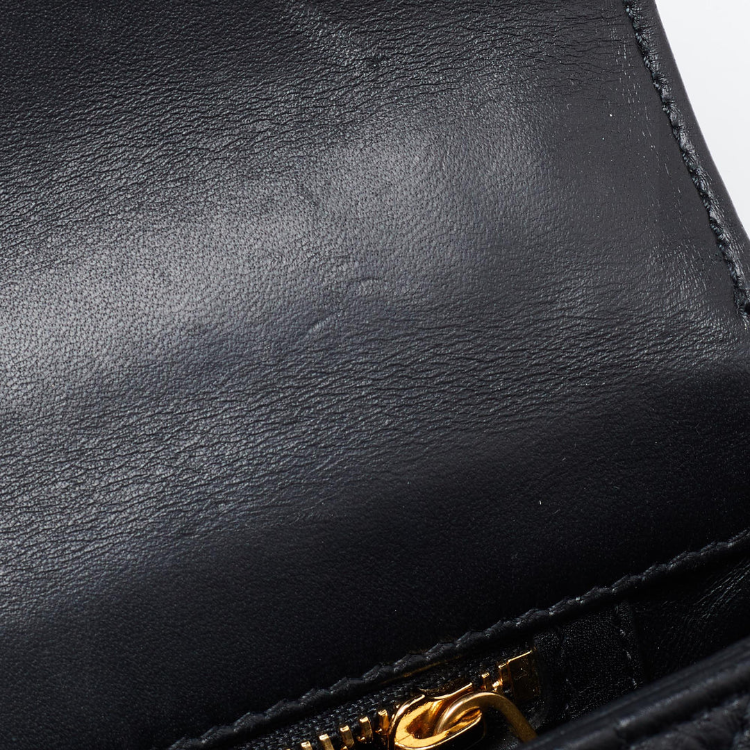 Top quality Dior Black Cannage Leather Small Caro Shoulder Bag