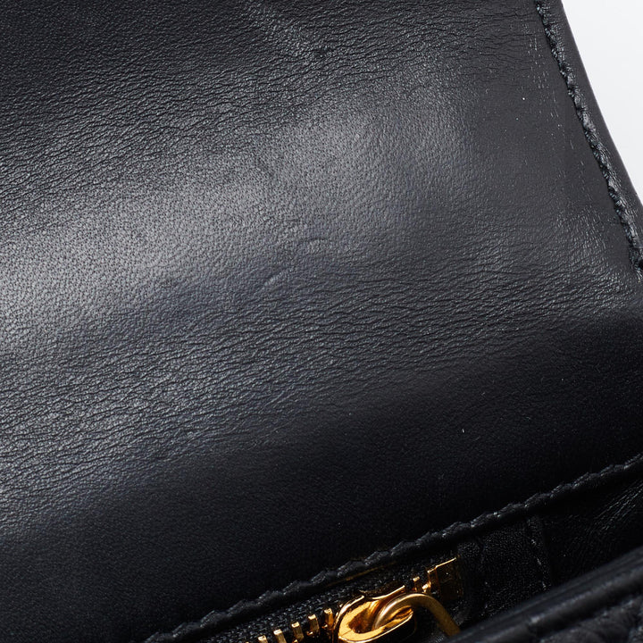 Top quality Dior Black Cannage Leather Small Caro Shoulder Bag