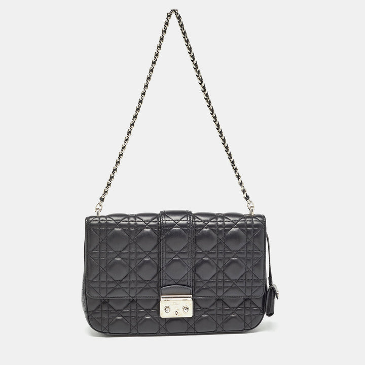 Top quality Dior Black Cannage Leather Miss  Promenade Shoulder Bag