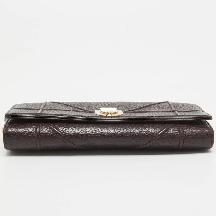 Top quality Dior Burgundy Leather ama Wallet on Chain