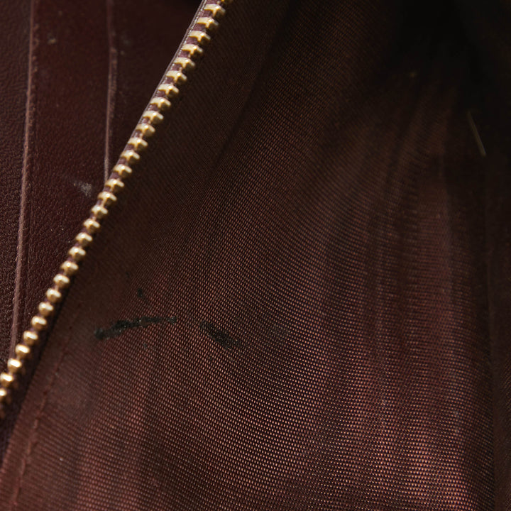 Top quality Dior Burgundy Leather ama Wallet on Chain