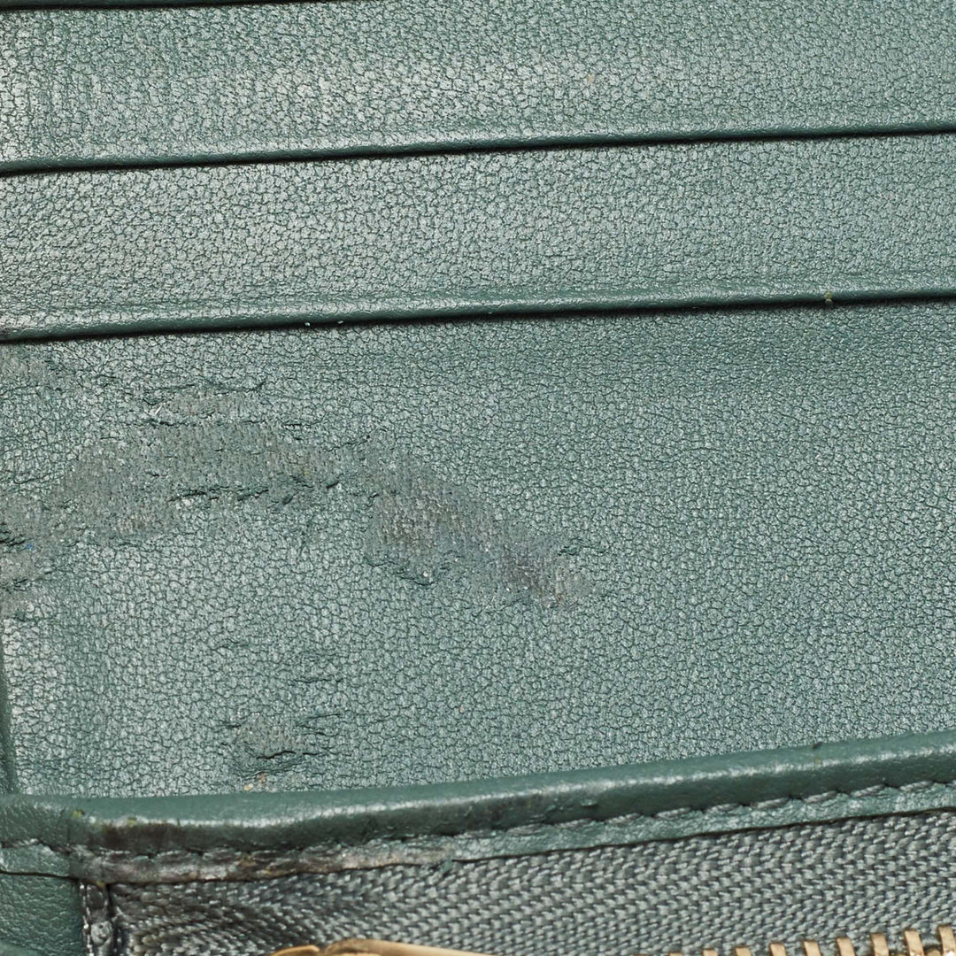 Top quality Dior Green Leather ama Bifold Compact Wallet