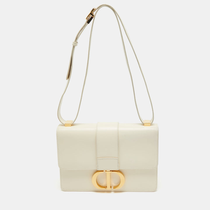Top quality Dior Off -White Leather 30 Montaigne Shoulder Bag