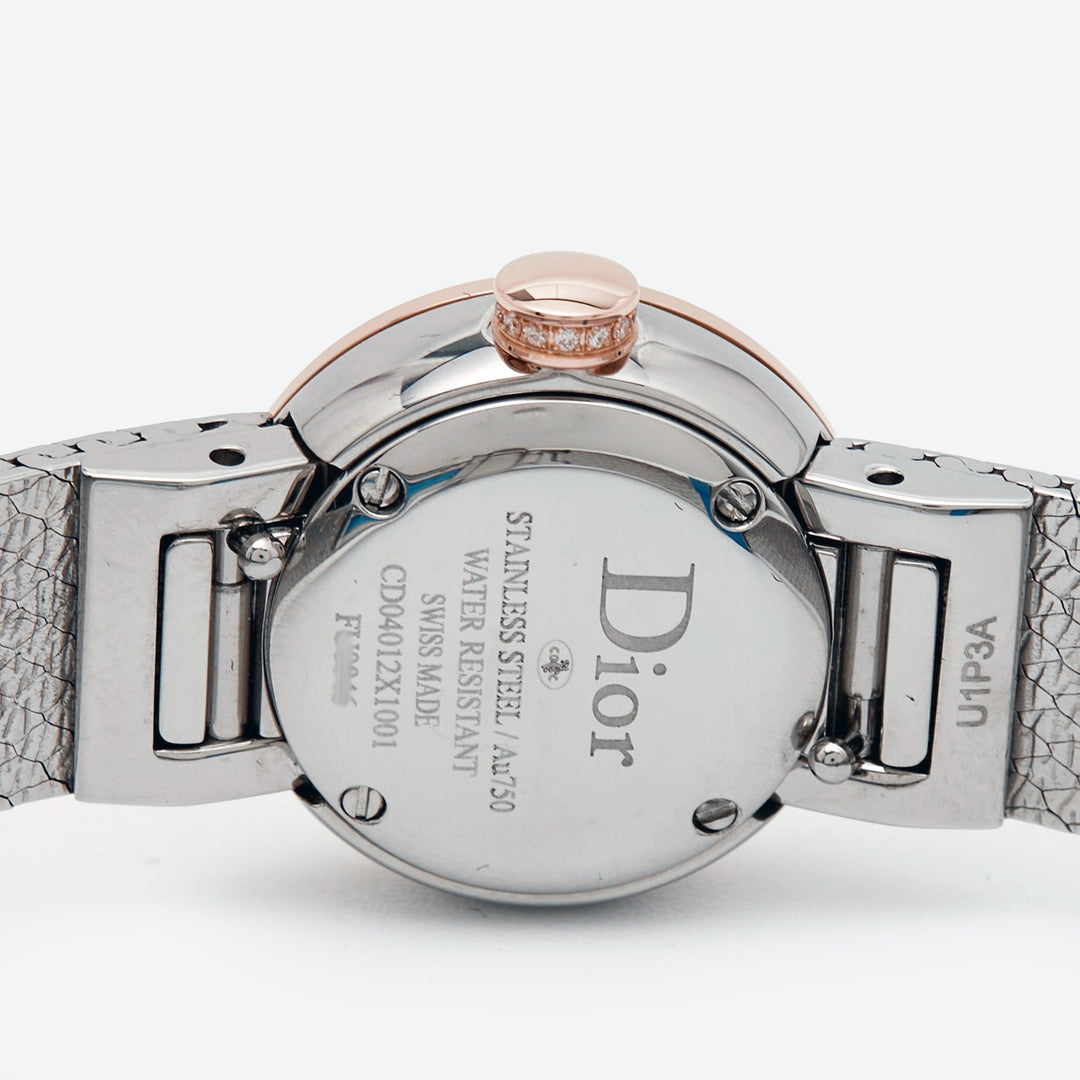 Top quality Dior Red 18k Rose Gold Stainless Steel Diamonds La De  CD04012X1001 Women's Wristwatch 19 mm