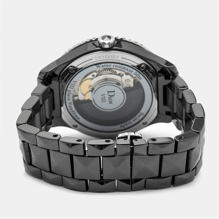 Top quality Dior Black Diamond Ceramic Stainless Steel  VIII CD1245E0C002 Women's Wristwatch 38 mm