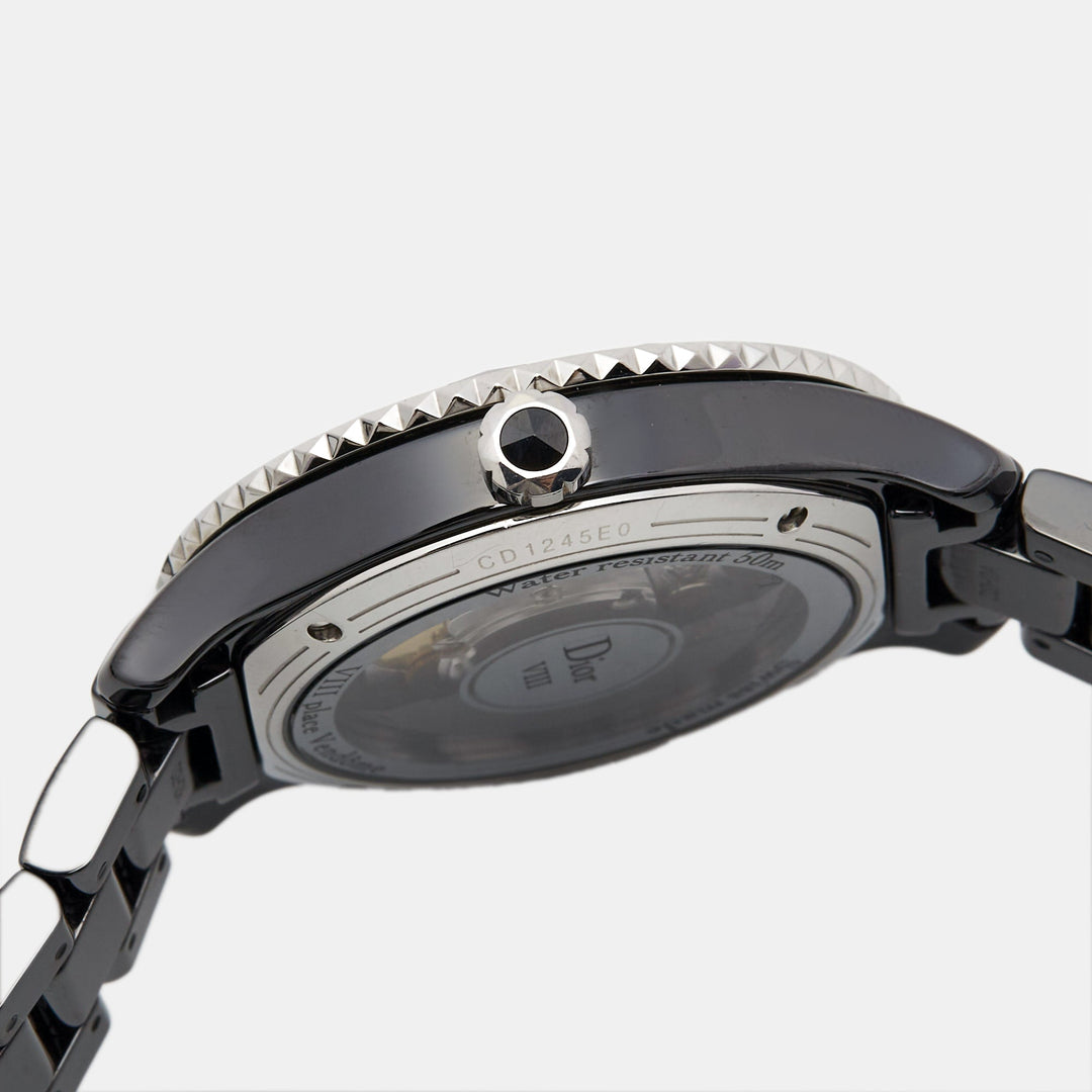 Top quality Dior Black Diamond Ceramic Stainless Steel  VIII CD1245E0C002 Women's Wristwatch 38 mm