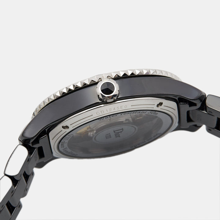 Top quality Dior Black Diamond Ceramic Stainless Steel  VIII CD1245E0C002 Women's Wristwatch 38 mm
