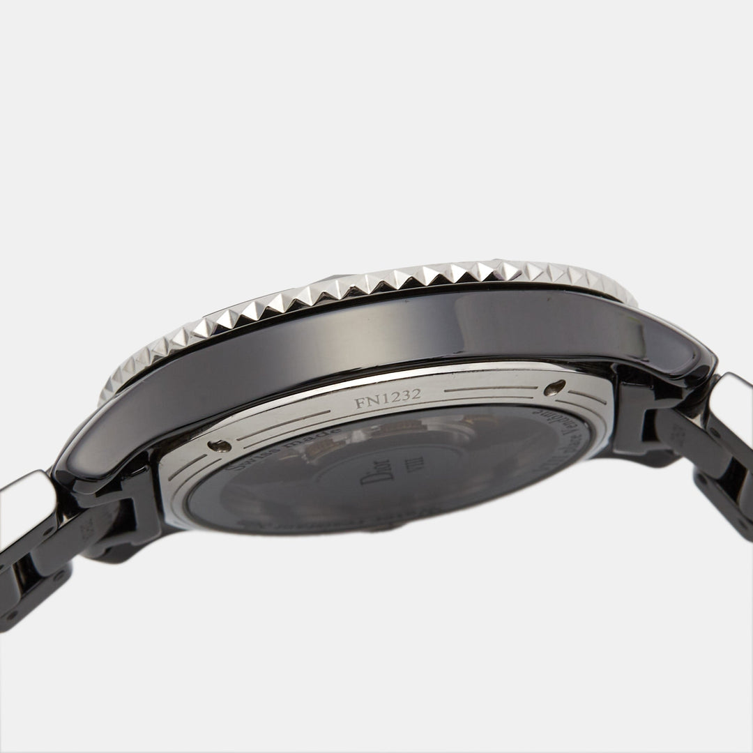 Top quality Dior Black Diamond Ceramic Stainless Steel  VIII CD1245E0C002 Women's Wristwatch 38 mm