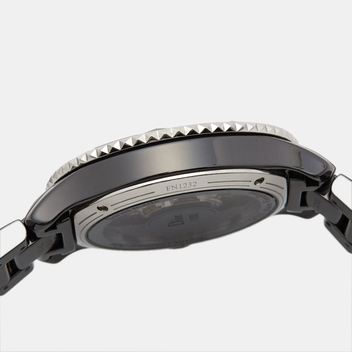 Top quality Dior Black Diamond Ceramic Stainless Steel  VIII CD1245E0C002 Women's Wristwatch 38 mm
