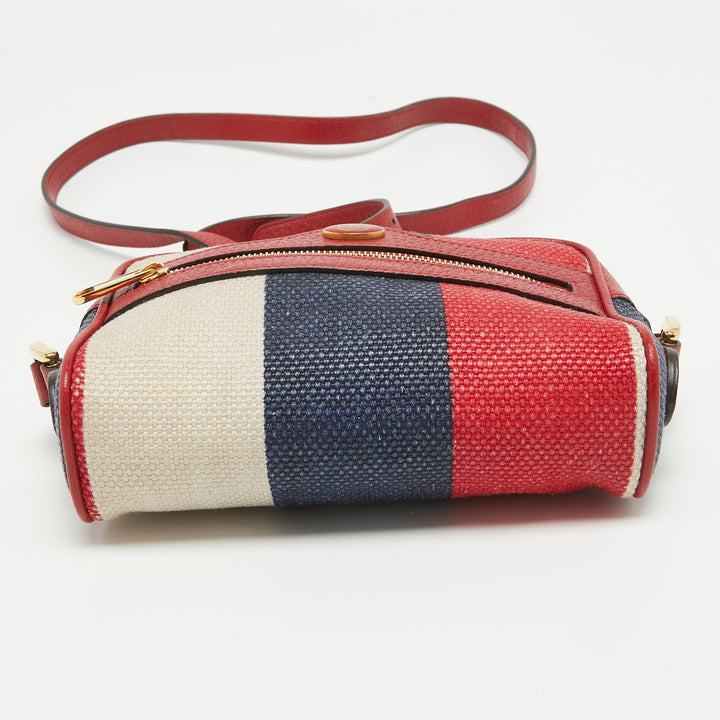 GUCCI Multicolor Canvas and Leather Mini Ophidia Crossbody Bag