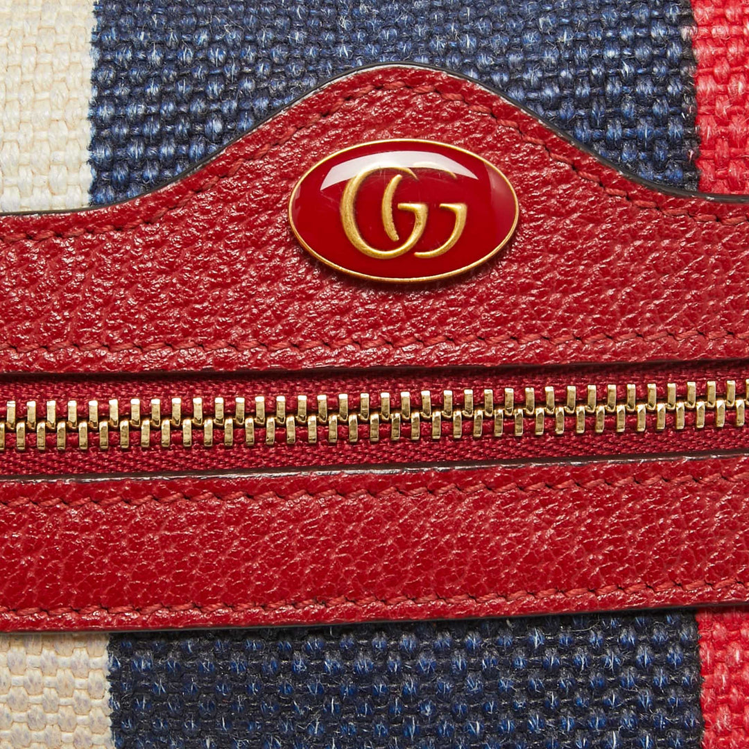GUCCI Multicolor Canvas and Leather Mini Ophidia Crossbody Bag