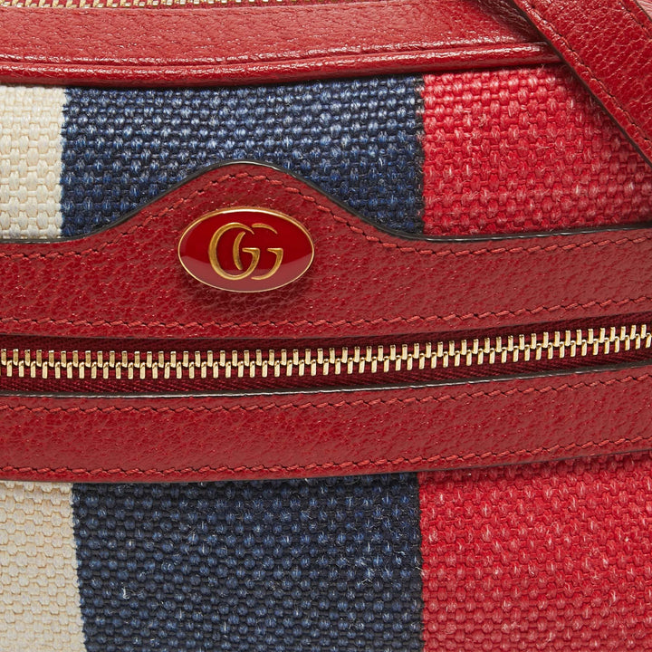 GUCCI Multicolor Canvas and Leather Mini Ophidia Crossbody Bag
