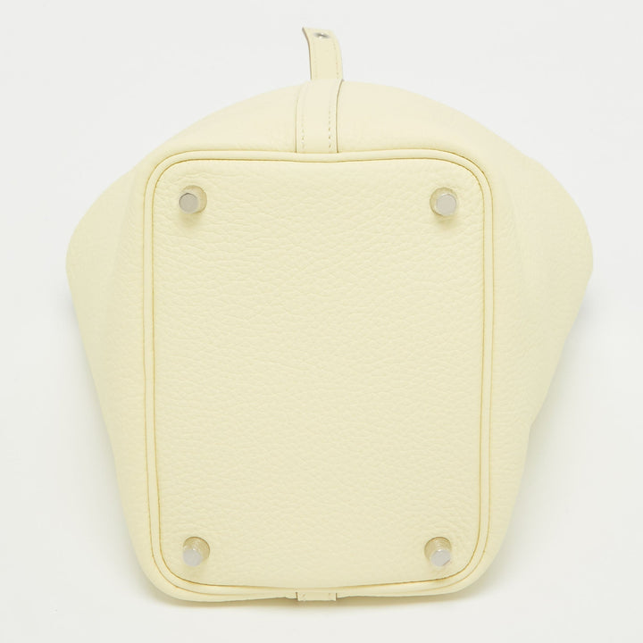 Top quality Hermes Jaune Milton Taurillon Clemence Leather Picotin Lock 18 Bag