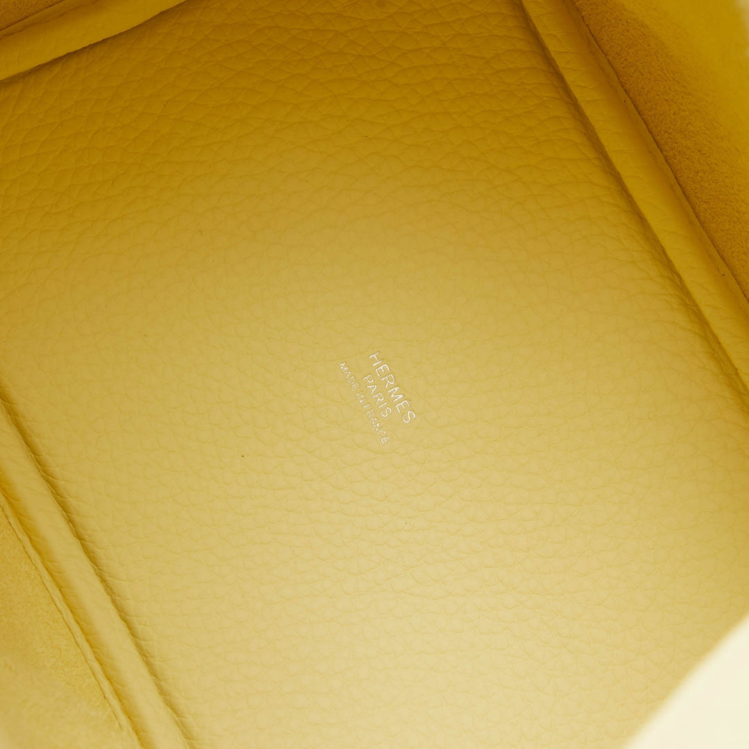 Top quality Hermes Jaune Milton Taurillon Clemence Leather Picotin Lock 18 Bag