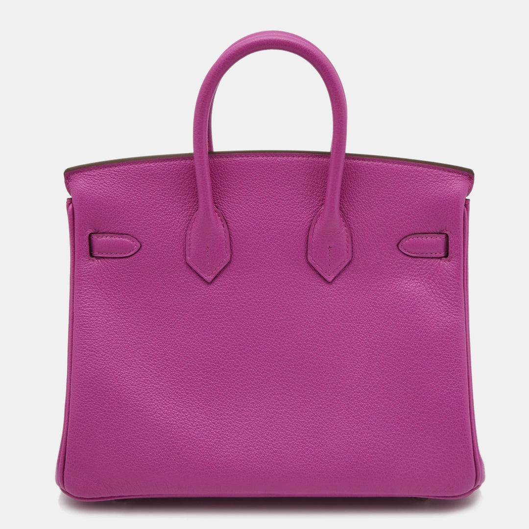 Top quality Hermes Magnolia Taurillon Novillo Leather Palladium Finish Birkin 25 Bag